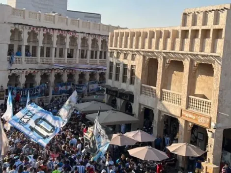 Somos locales otra vez: el impactante banderazo de los hinchas argentinos en Doha