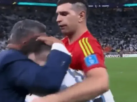 VIDEO | Chiqui Tapia se metió en un abrazo entre Messi y Dibu y éste nos reveló el apodo que le pusieron