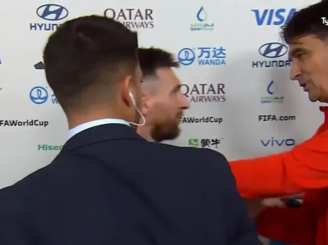 VIDEO | Después del "qué mirás bobo", Messi volvió a interrumpir una nota por un rival