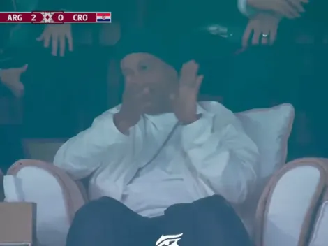 VIDEO | La inesperada reacción de Ronaldinho en el gol de Julián Álvarez