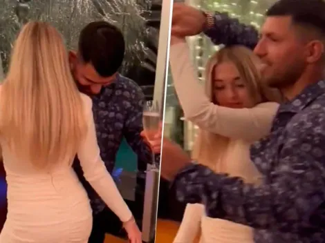 VIDEO | El Kun, bailando una cumbia bien pegadito junto a su novia