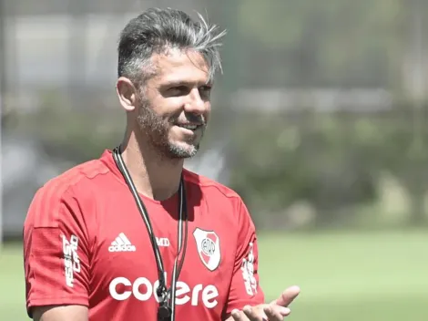 Entrena a la par: el lesionado que recuperó Demichelis en el entrenamiento de River