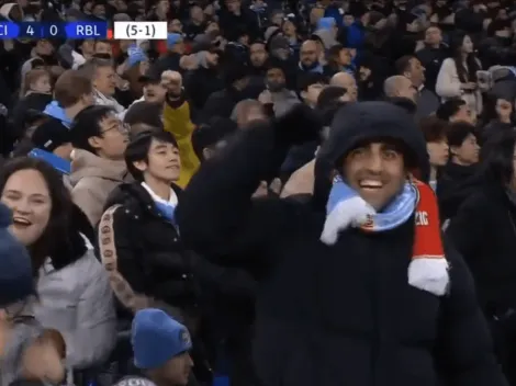 ¿Es él? Captaron a 'Wanchope' Ábila viendo al City en el Etihad