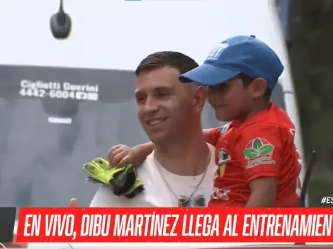 VIDEO | El tierno gesto del Dibu Martínez con un niño previo al entrenamiento de la Selección