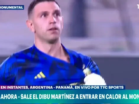 VIDEO | El gesto y baile de Dibu Martínez que enloqueció a los hinchas argentinos en el Monumental