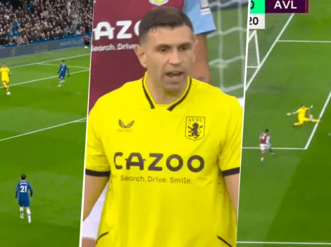 VIDEO | Dibu Martínez: de un casi blooper a un tremendo atajadón a Mudryk