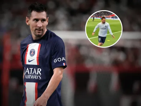 VIDEO | Mientras todo el estadio lo silbaba, Messi hizo ESTO en plena entrada en calor del PSG