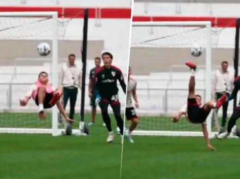 VIDEO | Un atrevido: la chilena de Echeverri que enloquece a todo River