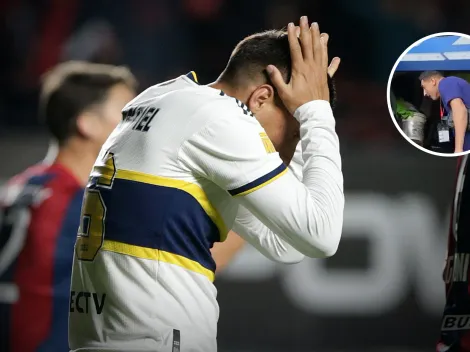 VIDEO | Merentiel se dio un terrible golpe en la previa de Deportivo Pereira-Boca