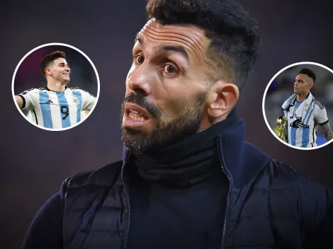 Tevez no dudó al elegir entre Lautaro Martínez y Julián Álvarez: "Me identifico más con él"