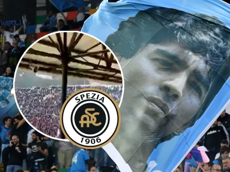 Chau, Spezia: se burlaron de la muerte de Maradona y descendieron en Italia