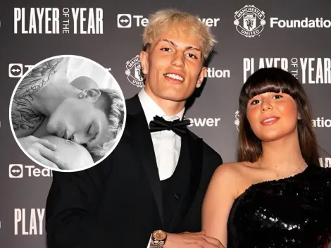 Garnacho cumplió los 19 y su novia le regaló el más tierno de todos los saludos