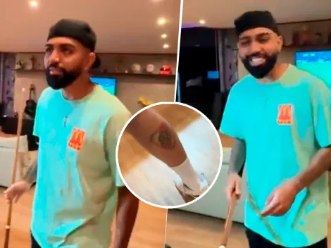 (VIDEO) Gabigol se burló de un hincha de River por la final de Lima