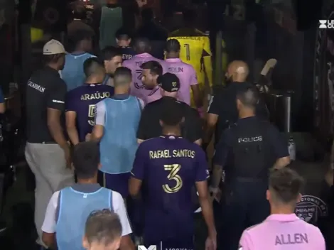 VIDEO | El FUERTE cruce de Messi con un jugador de Orlando en el túnel del estadio