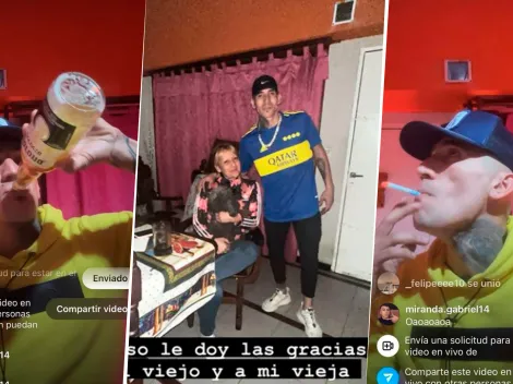 Boca, cerveza y vivo en Instagram: Centurión reapareció de la manera menos esperada