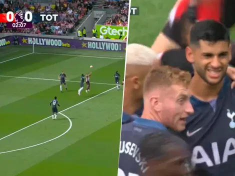 VIDEO | Susto total: Cuti Romero convirtió para Tottenham y salió por un golpe en la cabeza