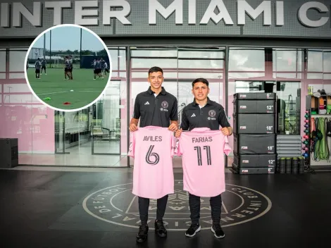 El caño de Tomás Avilés a Busquets en una de sus primeras prácticas en Inter Miami