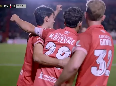 VIDEO | River volvió a sufrir en la pelota parada y Di Cesare puso el primero de Argentinos