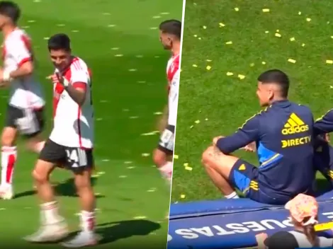 La chicana de Enzo Pérez a Rojo en pleno Superclásico