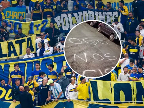 Pintadas amenazantes desde Palmeiras contra los hinchas de Boca