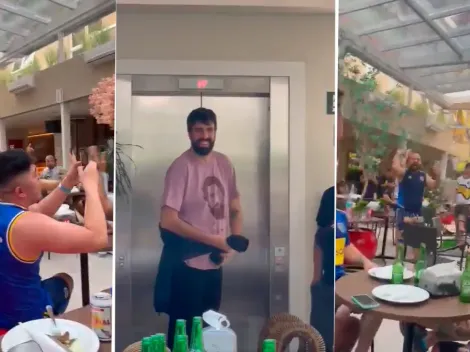 VIDEO | El cruce de Azzaro con los hinchas de Boca antes del duelo ante Palmeiras en Brasil