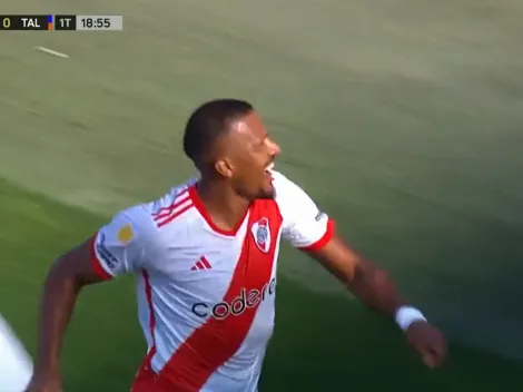 VIDEO | De carambola, Rondón puso el primero de River ante Talleres