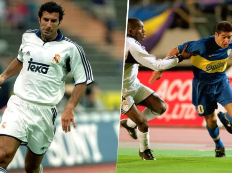 Figo decidió cederle a la Argentina la camiseta que intercambió con Riquelme