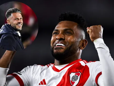 ¿Es el 9 de River? La gran marca de Miguel Borja que le mete presión a Demichelis