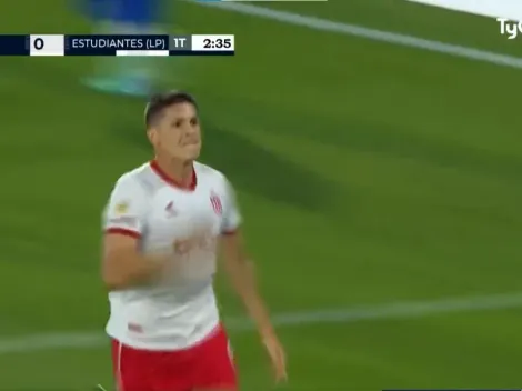 VIDEO | El tempranero golazo de Carrillo que rompió el cero para Estudiantes ante Boca