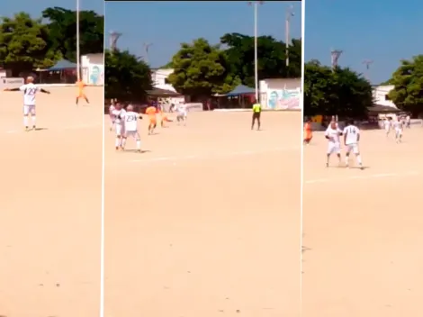 Teo Gutiérrez, a las piñas en un partido amateur tras quedar libre del Deportivo Cali