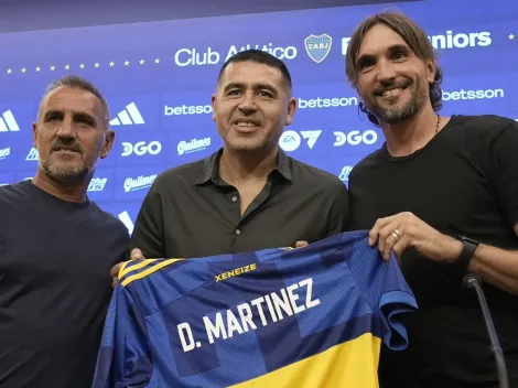 Cortito y al pie: qué dijo Riquelme en la presentación de Diego Martínez como DT de Boca