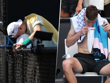 Susto en el Abierto de Australia: un tenista quedó al borde del colapso tras ganar un intenso partido