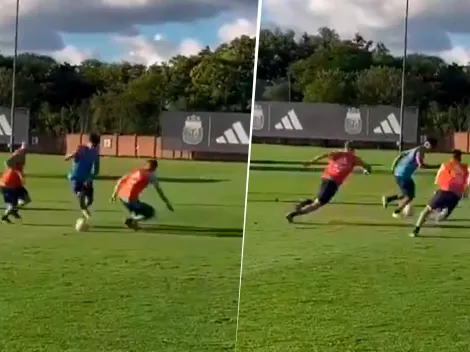 (VIDEO) La humillante gambeta de Solari contra el Colo Barco en la Selección Sub 23