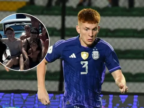 El día libre del Colo Barco en pleno Preolímpico Sub 23: las fotos con su novia en un yate