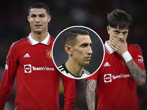 Di María retó a Garnacho por festejar como Cristiano Ronaldo