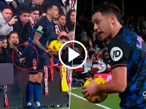 La desagradable agresión que recibió Ocampos de parte de un hincha de Rayo Vallecano