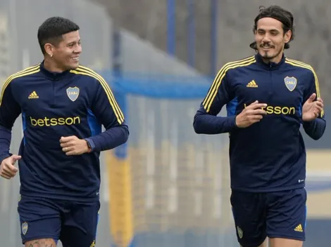 Rojo y Cavani tuvieron un entrenamiento a medias post victoria de Boca