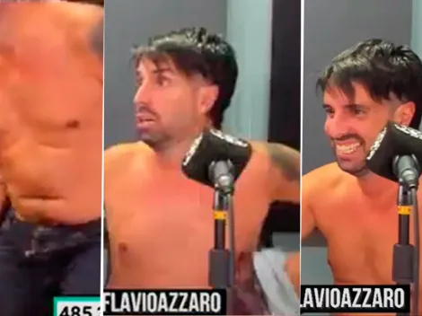 VIDEO | Con la panza al aire: el desaforado festejo de Flavio Azzaro por el gol de Maravilla Martínez a Independiente