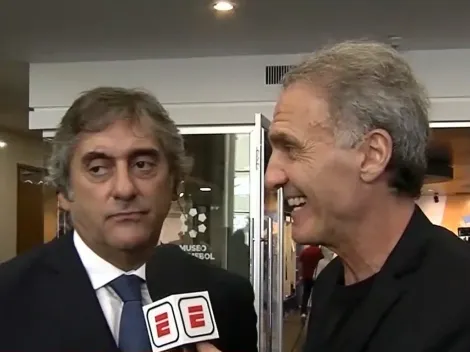 La reacción de Francescoli al enterarse de que Ruggeri sacará bolillas en el sorteo de la Libertadores