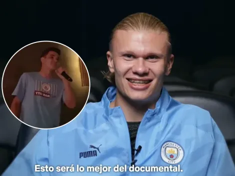 El inédito video de Julián Álvarez cantando en una fiesta de Manchester City que hizo reír a Haaland: "Esto será lo mejor"