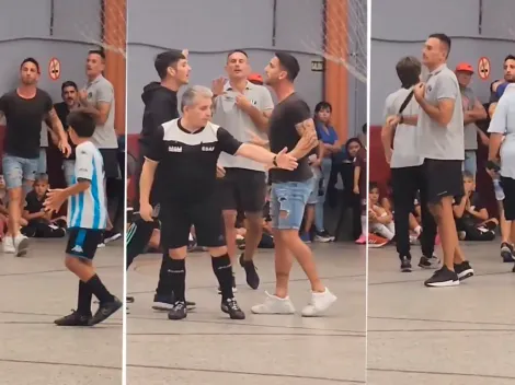 VIDEO | Un ex Boca quiso pelear con un árbitro en un partido de baby fútbol