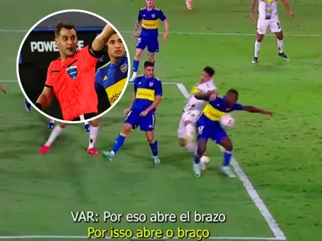 Se dio a conocer el audio VAR del penal que reclamó Trinidense ante Boca: "Por eso abre el brazo"