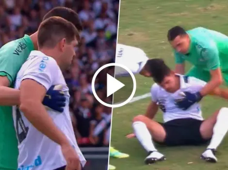 Walter Kannemann recibió un duro golpe y debió ser reemplazado