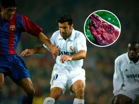 Figo y una desopilante publicidad recordando el clásico del cochinillo