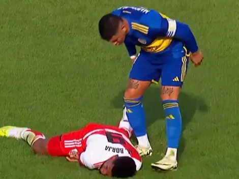 VIDEO | La agresión de Rojo a Borja que lo dejó al borde de la expulsión del Superclásico