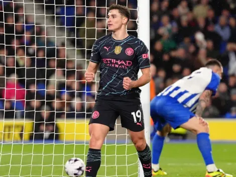 "De sus mejores partidos sin Haaland", grandes elogios a Julián Álvarez en Manchester