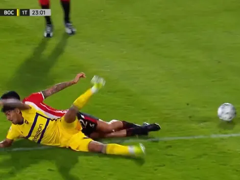 VIDEO | Enzo Pérez tomó a Medina al borde del área y todo Boca pidió penal