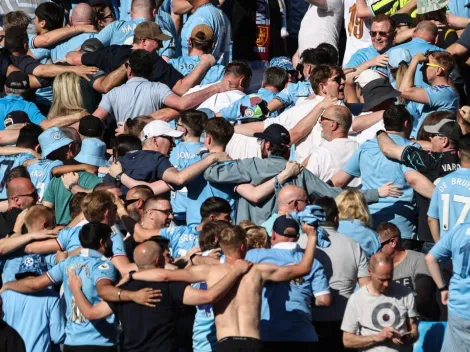 Por qué los hinchas de Manchester City festejan de espaldas