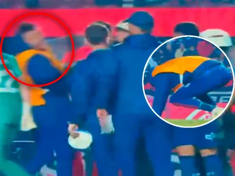 Escándalo en San Pablo: un policía le pegó un escudazo a un jugador de Talleres