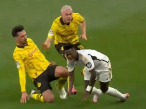 El 'piscinazo' de Vinicius Júnior que derivó en una tarjeta amarilla a un jugador del Dortmund: "Robo"
